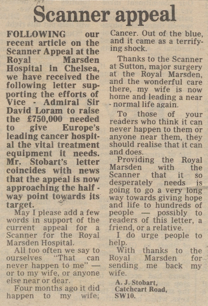 19830610 ROYAL MARSDEN SCANNER APPEAL LETTER SUPPORTING CAL ARTICLE CN.jpg